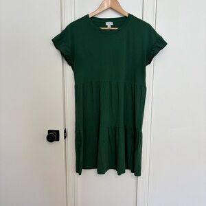 J. Crew Forest Green T-Shirt Dress